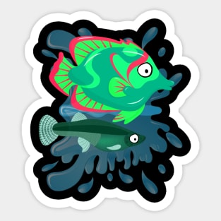 coastal fishing Sticker